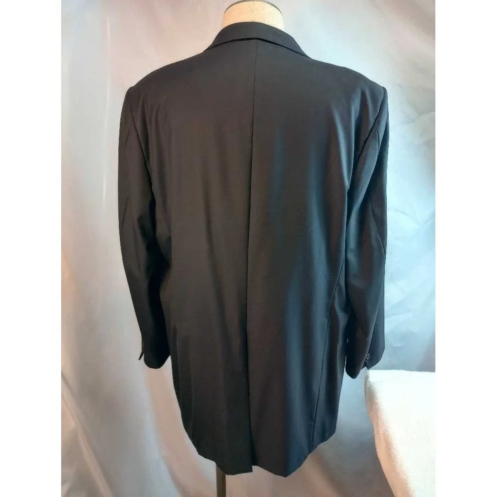 Hickey Freeman Blazer Jacket Mens 46L Made In Italy‎ Tasmanian Super 130'S